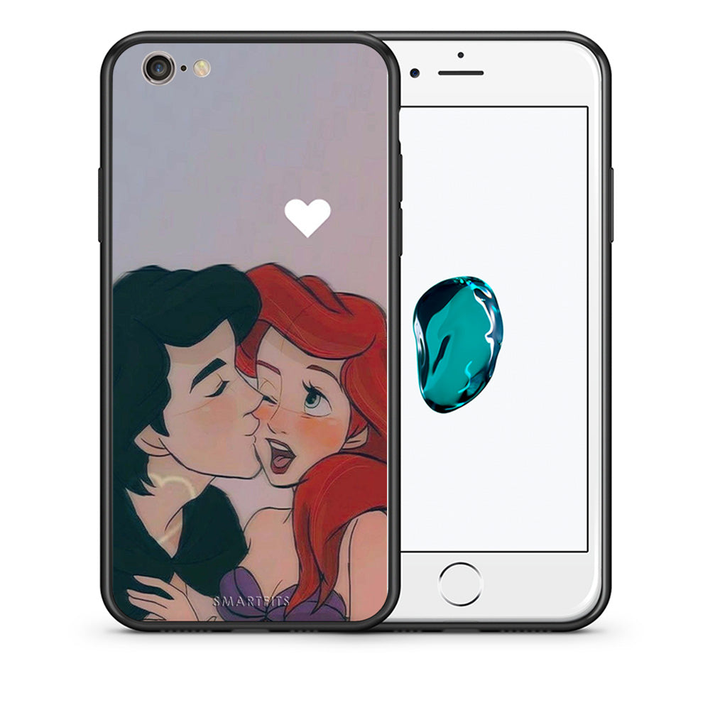 Θήκη Αγίου Βαλεντίνου iPhone 6 Plus / 6s Plus Mermaid Love από τη Smartfits με σχέδιο στο πίσω μέρος και μαύρο περίβλημα | iPhone 6 Plus / 6s Plus Mermaid Love case with colorful back and black bezels