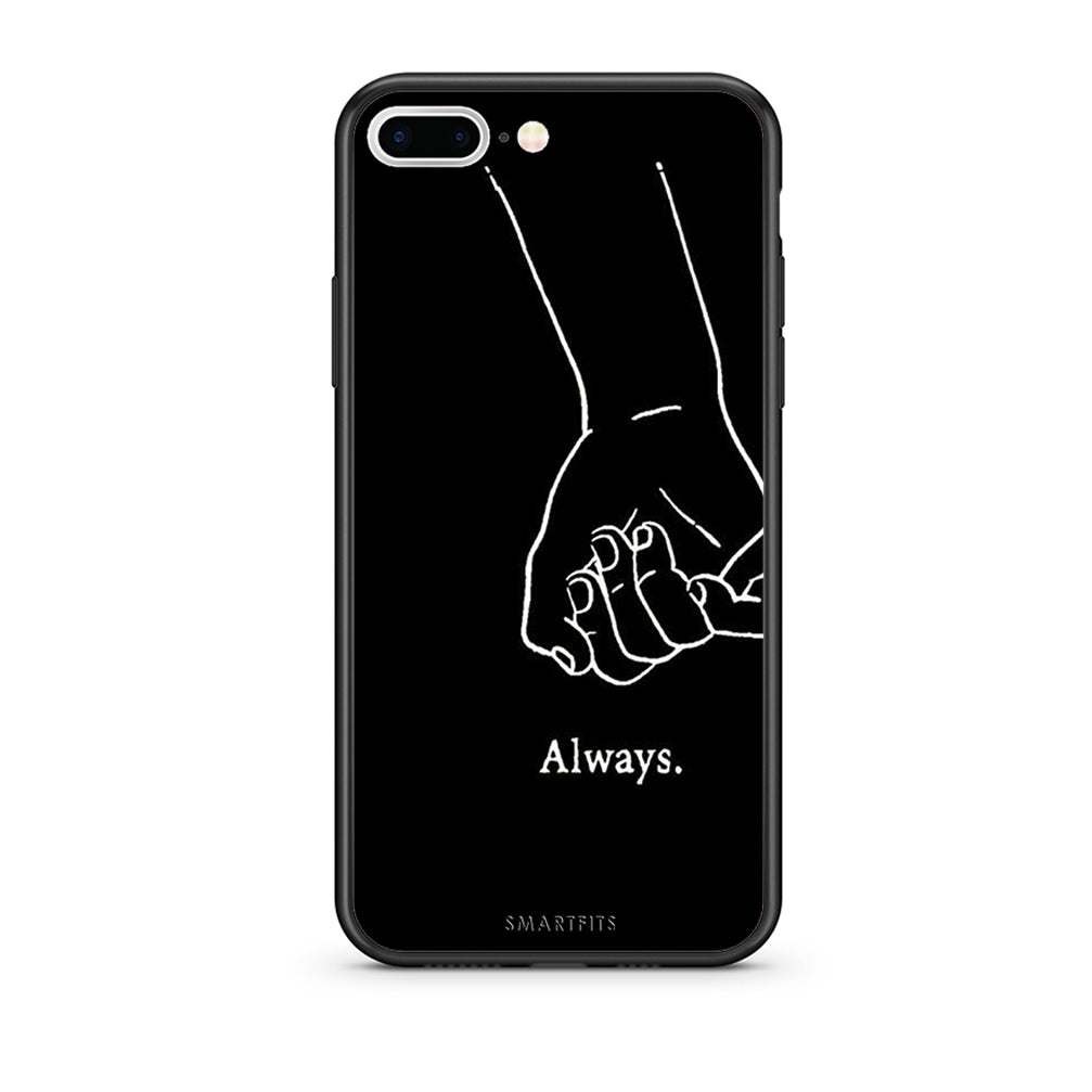 iPhone 7 Plus / 8 Plus Always & Forever 1 Θήκη Αγίου Βαλεντίνου από τη Smartfits με σχέδιο στο πίσω μέρος και μαύρο περίβλημα | Smartphone case with colorful back and black bezels by Smartfits