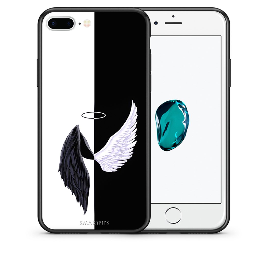 Θήκη iPhone 7 Plus/8 Plus Angels Demons από τη Smartfits με σχέδιο στο πίσω μέρος και μαύρο περίβλημα | iPhone 7 Plus/8 Plus Angels Demons case with colorful back and black bezels