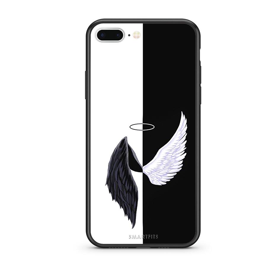 iPhone 7 Plus/8 Plus Angels Demons θήκη από τη Smartfits με σχέδιο στο πίσω μέρος και μαύρο περίβλημα | Smartphone case with colorful back and black bezels by Smartfits