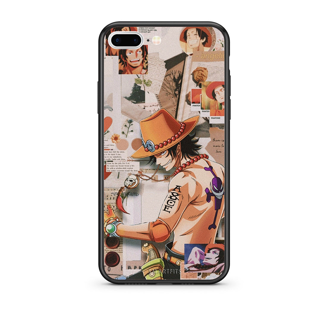 iPhone 7 Plus/8 Plus Anime Collage θήκη από τη Smartfits με σχέδιο στο πίσω μέρος και μαύρο περίβλημα | Smartphone case with colorful back and black bezels by Smartfits