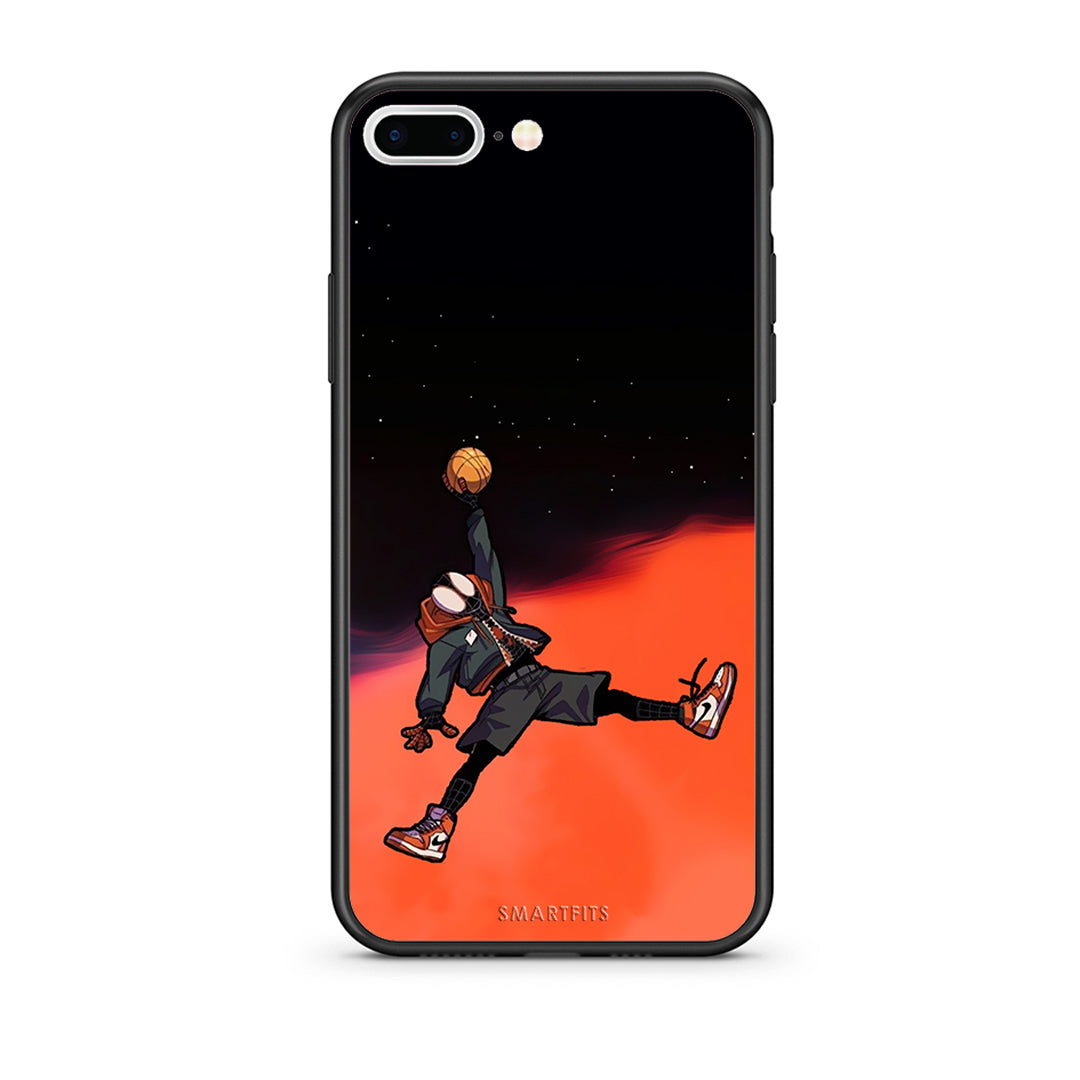 iPhone 7 Plus/8 Plus Basketball Hero θήκη από τη Smartfits με σχέδιο στο πίσω μέρος και μαύρο περίβλημα | Smartphone case with colorful back and black bezels by Smartfits