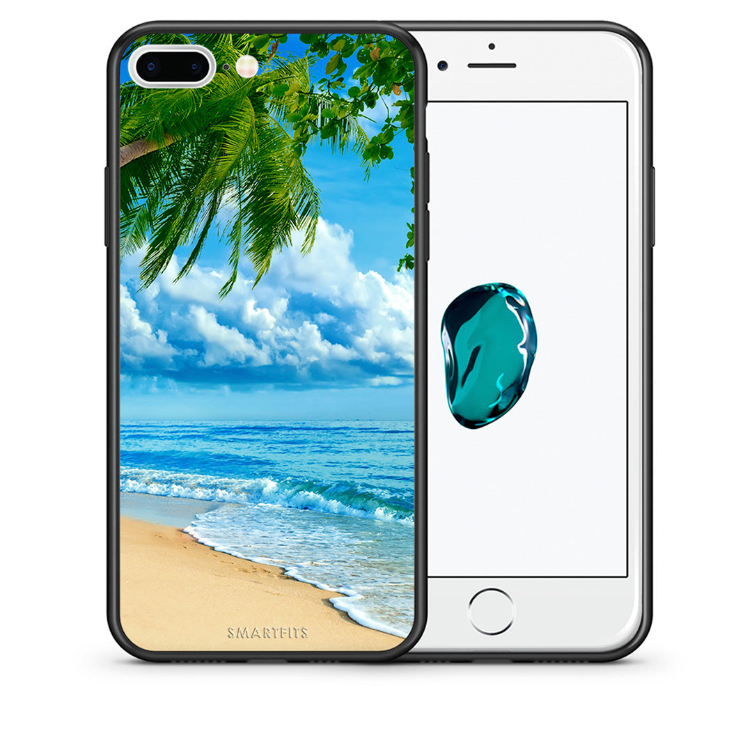 Θήκη iPhone 7 Plus/8 Plus Beautiful Beach από τη Smartfits με σχέδιο στο πίσω μέρος και μαύρο περίβλημα | iPhone 7 Plus/8 Plus Beautiful Beach case with colorful back and black bezels