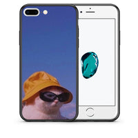 Thumbnail for Θήκη iPhone 7 Plus/8 Plus Cat Diva από τη Smartfits με σχέδιο στο πίσω μέρος και μαύρο περίβλημα | iPhone 7 Plus/8 Plus Cat Diva case with colorful back and black bezels