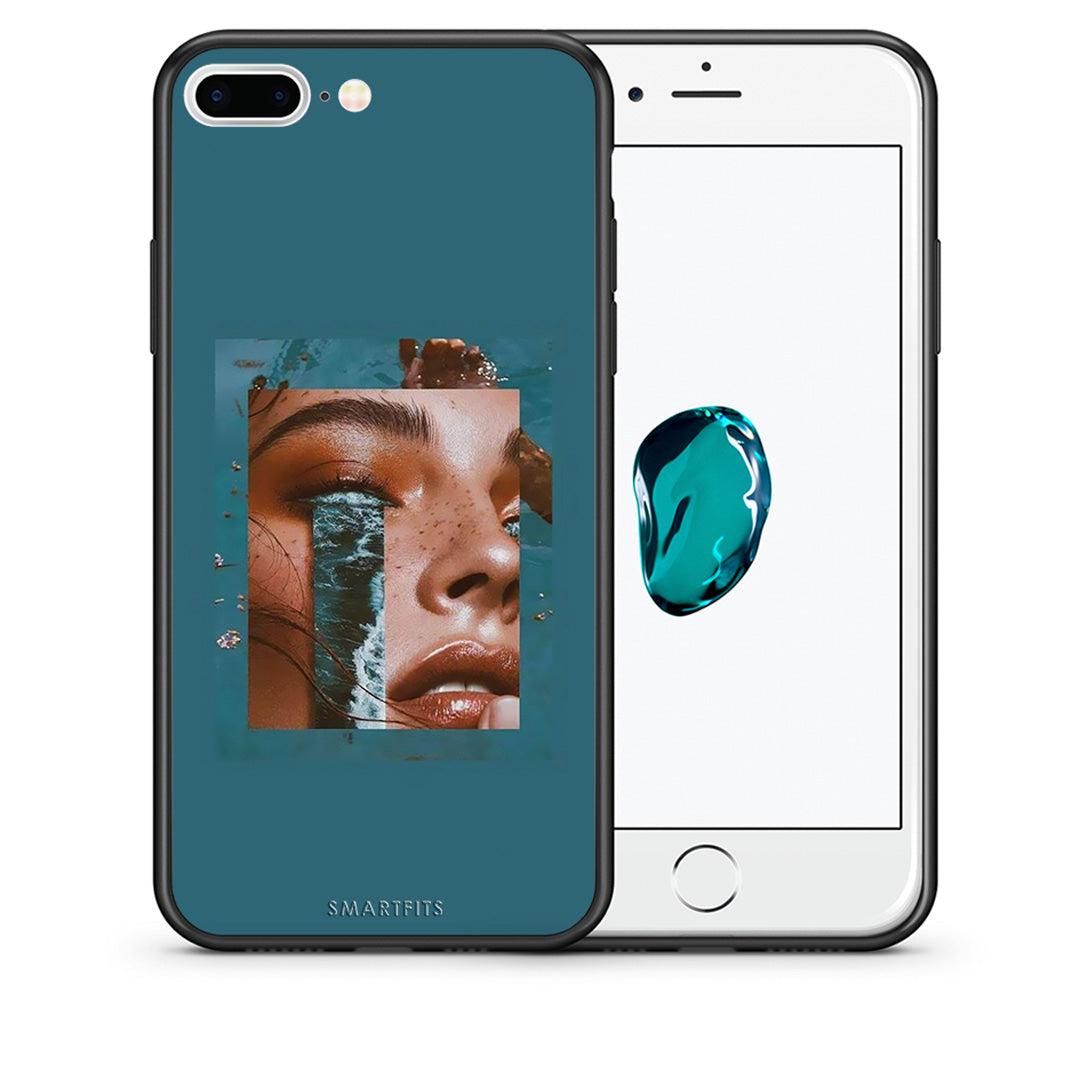 Θήκη iPhone 7 Plus/8 Plus Cry An Ocean από τη Smartfits με σχέδιο στο πίσω μέρος και μαύρο περίβλημα | iPhone 7 Plus/8 Plus Cry An Ocean case with colorful back and black bezels