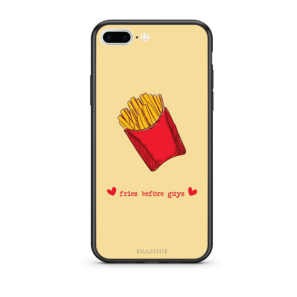 iPhone 7 Plus / 8 Plus Fries Before Guys Θήκη Αγίου Βαλεντίνου από τη Smartfits με σχέδιο στο πίσω μέρος και μαύρο περίβλημα | Smartphone case with colorful back and black bezels by Smartfits