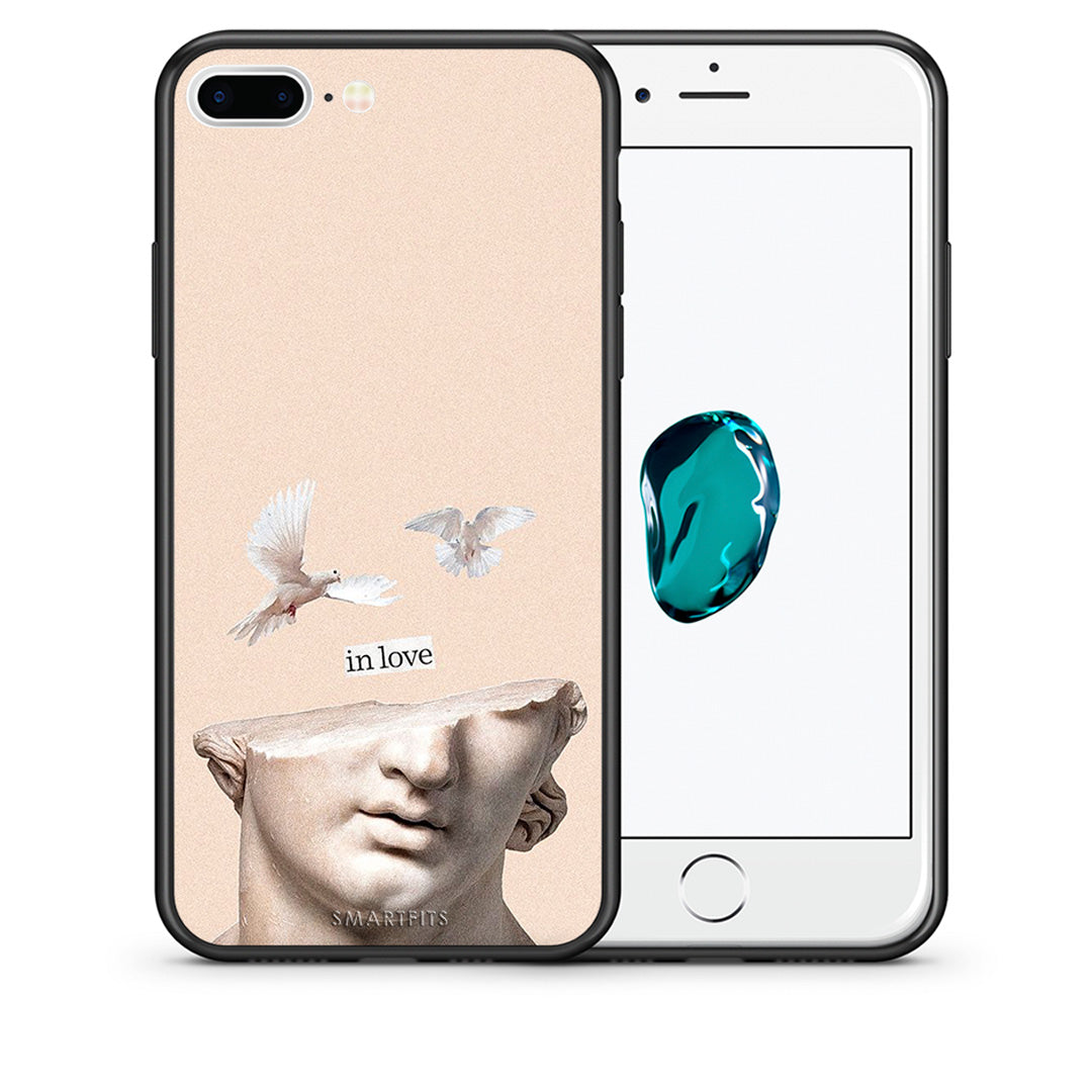 Θήκη iPhone 7 Plus/8 Plus In Love από τη Smartfits με σχέδιο στο πίσω μέρος και μαύρο περίβλημα | iPhone 7 Plus/8 Plus In Love case with colorful back and black bezels