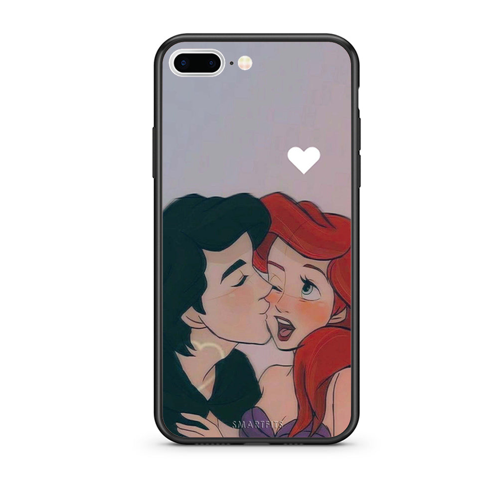 iPhone 7 Plus / 8 Plus Mermaid Love Θήκη Αγίου Βαλεντίνου από τη Smartfits με σχέδιο στο πίσω μέρος και μαύρο περίβλημα | Smartphone case with colorful back and black bezels by Smartfits