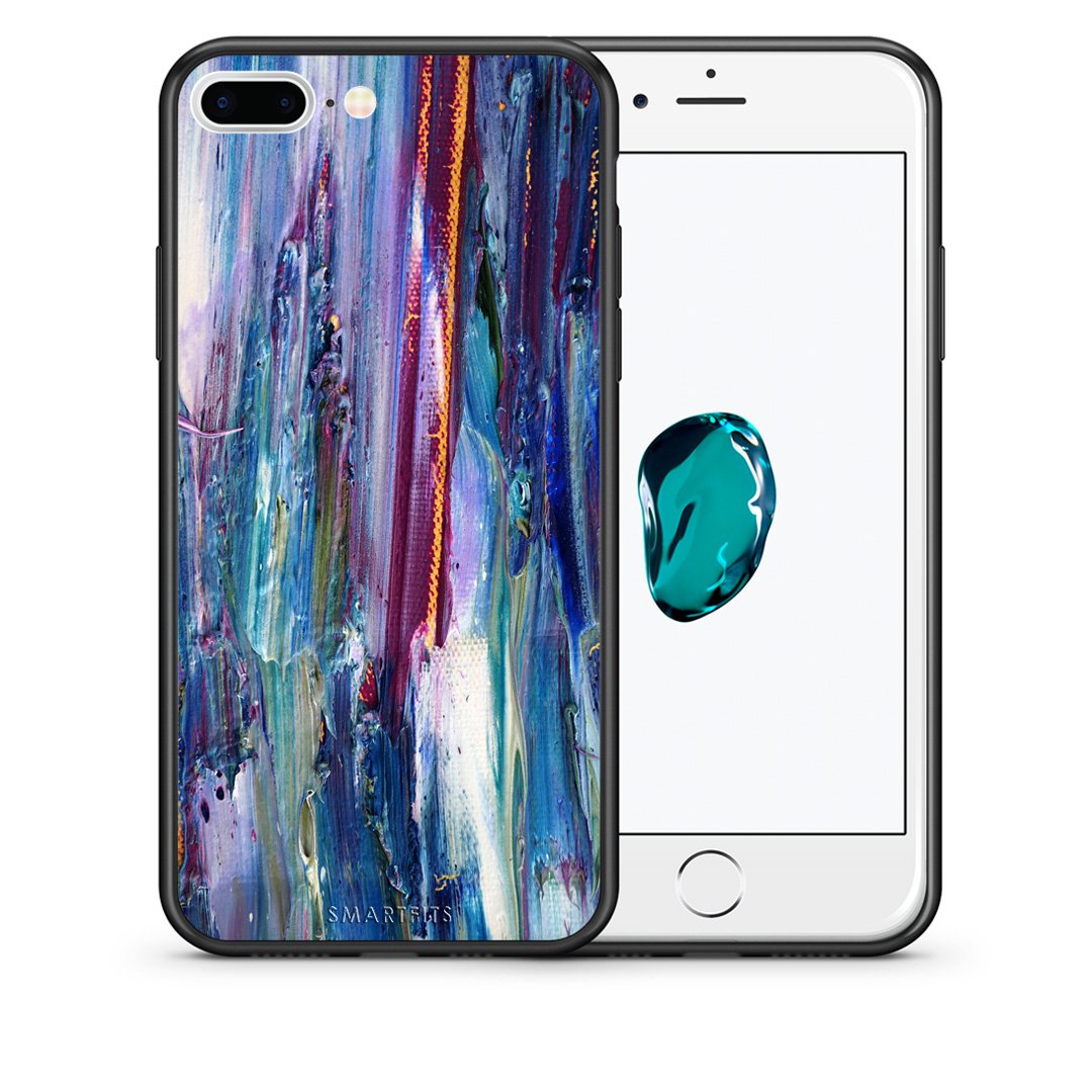 Θήκη iPhone 7 Plus/8 Plus Winter Paint από τη Smartfits με σχέδιο στο πίσω μέρος και μαύρο περίβλημα | iPhone 7 Plus/8 Plus Winter Paint case with colorful back and black bezels
