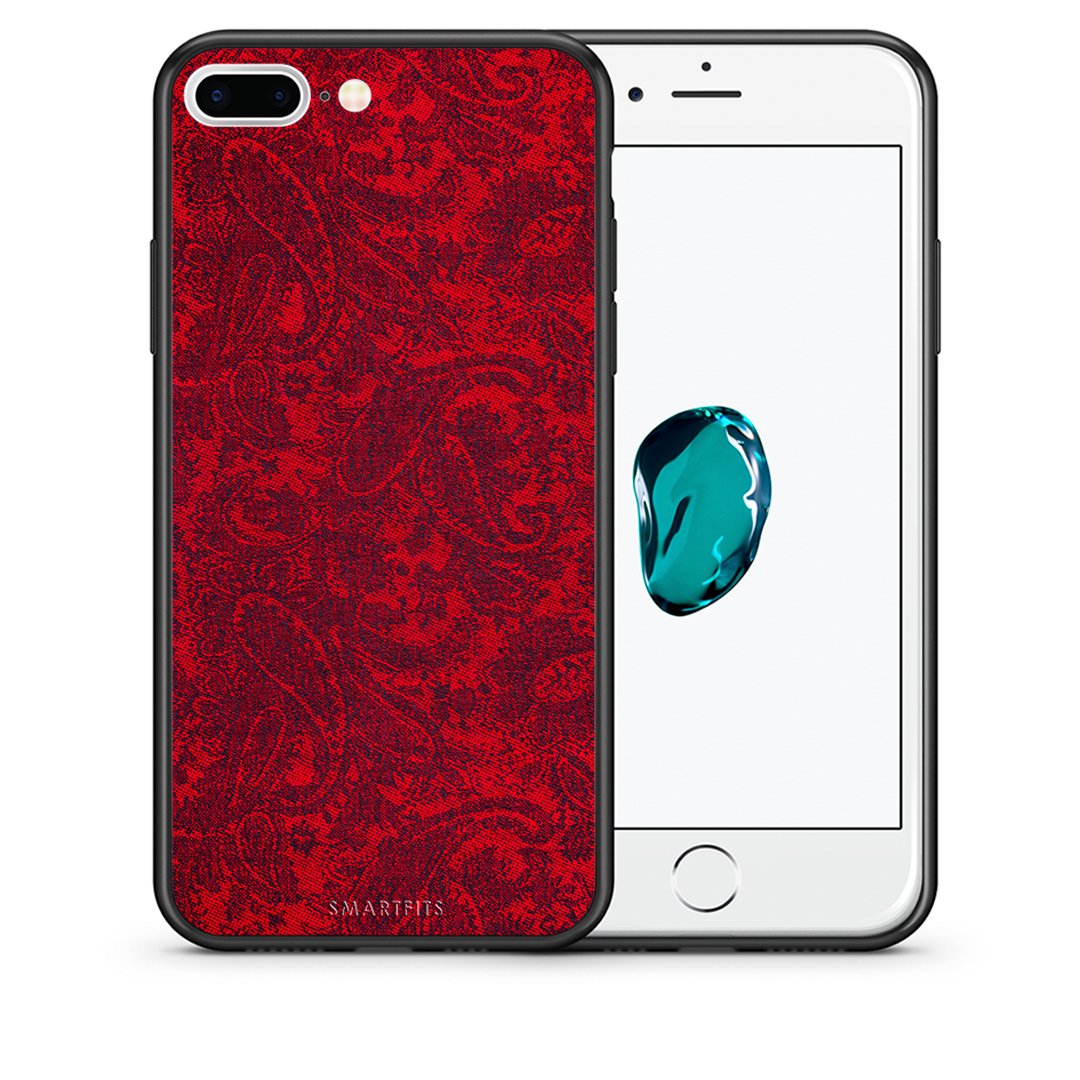 Θήκη iPhone 7 Plus/8 Plus Paisley Cashmere από τη Smartfits με σχέδιο στο πίσω μέρος και μαύρο περίβλημα | iPhone 7 Plus/8 Plus Paisley Cashmere case with colorful back and black bezels