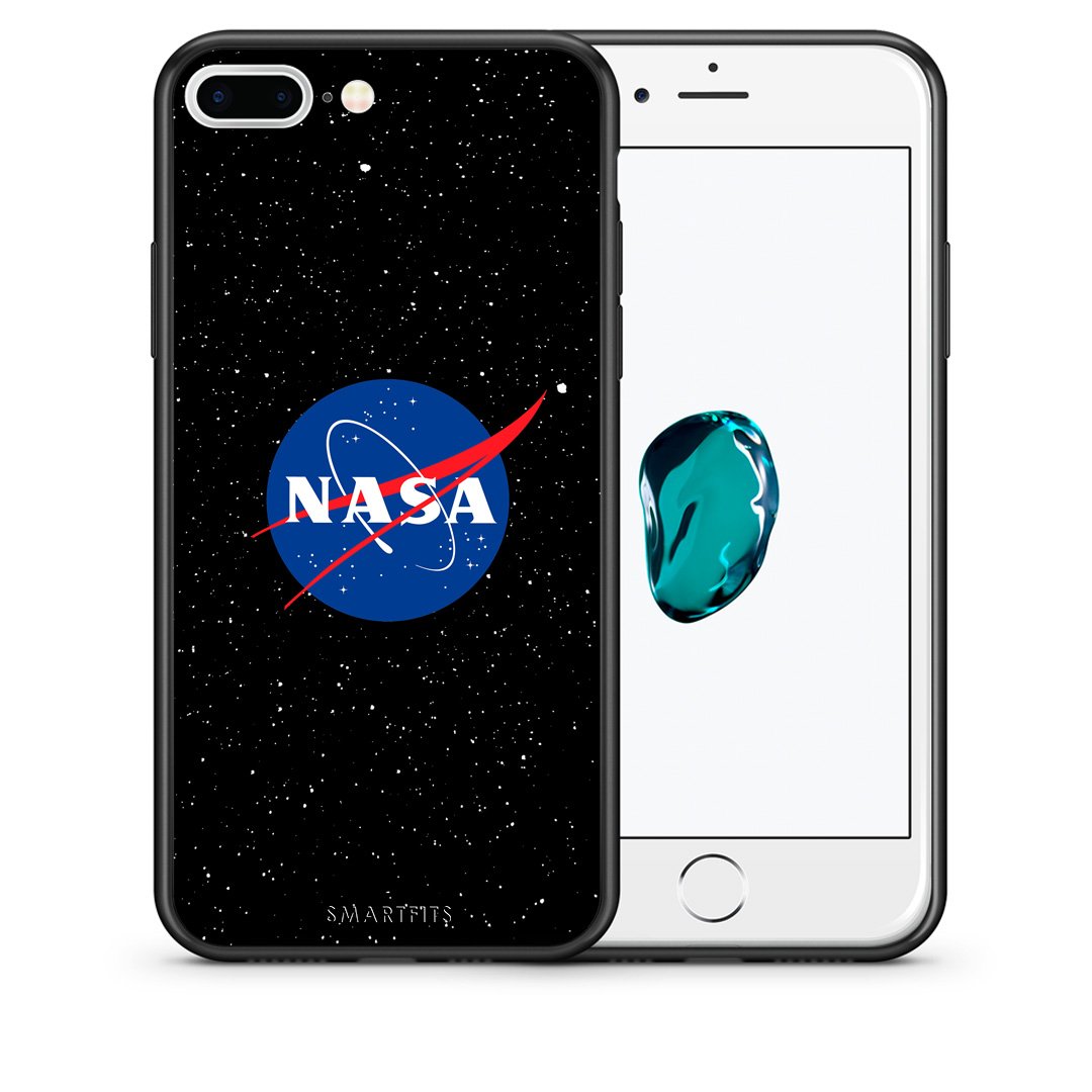 Θήκη iPhone 7 Plus/8 Plus NASA PopArt από τη Smartfits με σχέδιο στο πίσω μέρος και μαύρο περίβλημα | iPhone 7 Plus/8 Plus NASA PopArt case with colorful back and black bezels