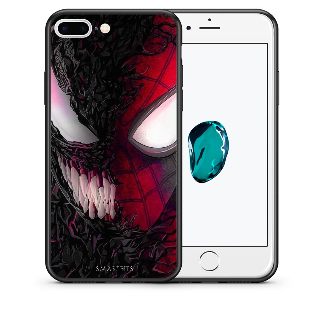 Θήκη iPhone 7 Plus/8 Plus SpiderVenom PopArt από τη Smartfits με σχέδιο στο πίσω μέρος και μαύρο περίβλημα | iPhone 7 Plus/8 Plus SpiderVenom PopArt case with colorful back and black bezels