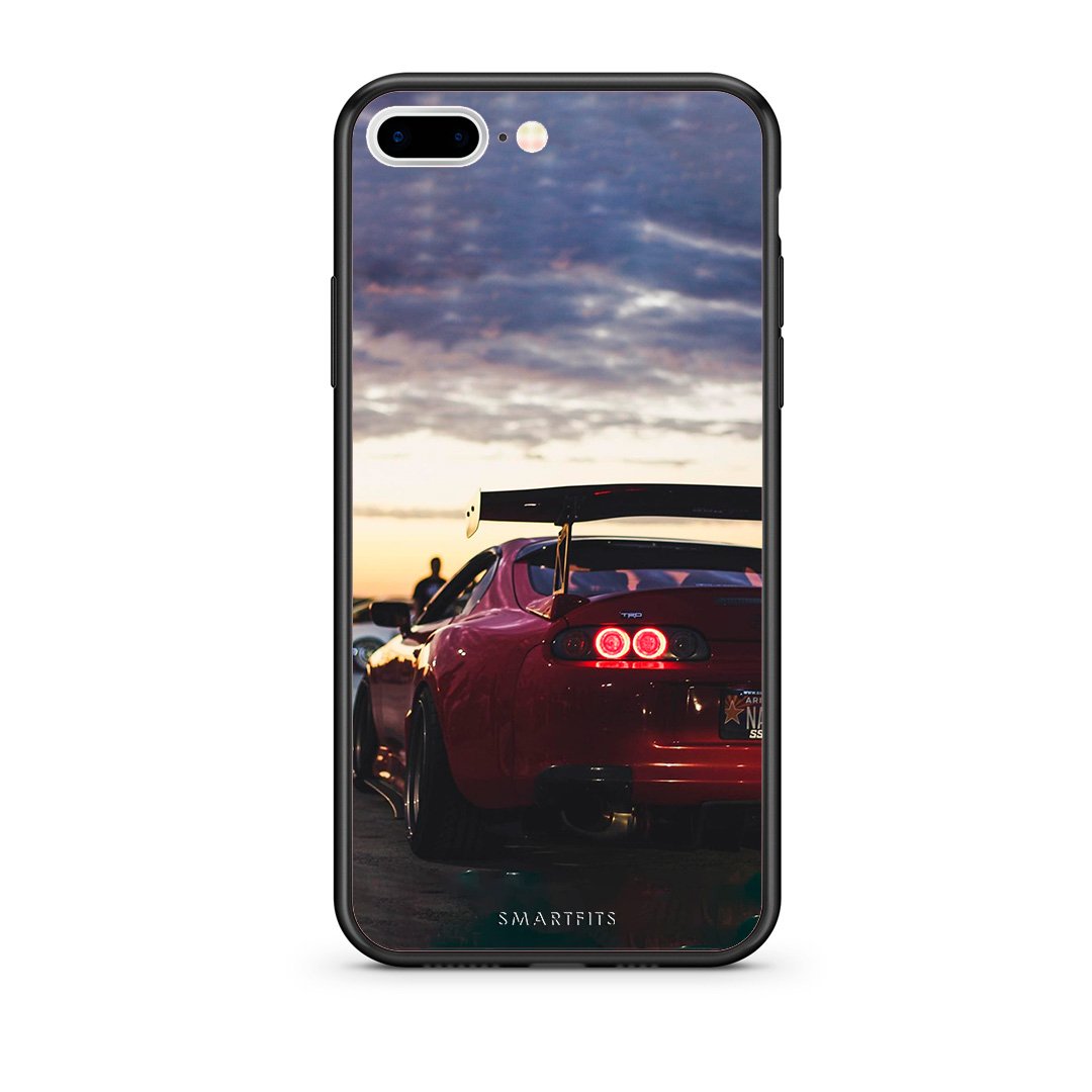 iPhone 7 Plus/8 Plus Racing Supra θήκη από τη Smartfits με σχέδιο στο πίσω μέρος και μαύρο περίβλημα | Smartphone case with colorful back and black bezels by Smartfits