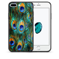 Thumbnail for Θήκη iPhone 7 Plus/8 Plus Real Peacock Feathers από τη Smartfits με σχέδιο στο πίσω μέρος και μαύρο περίβλημα | iPhone 7 Plus/8 Plus Real Peacock Feathers case with colorful back and black bezels