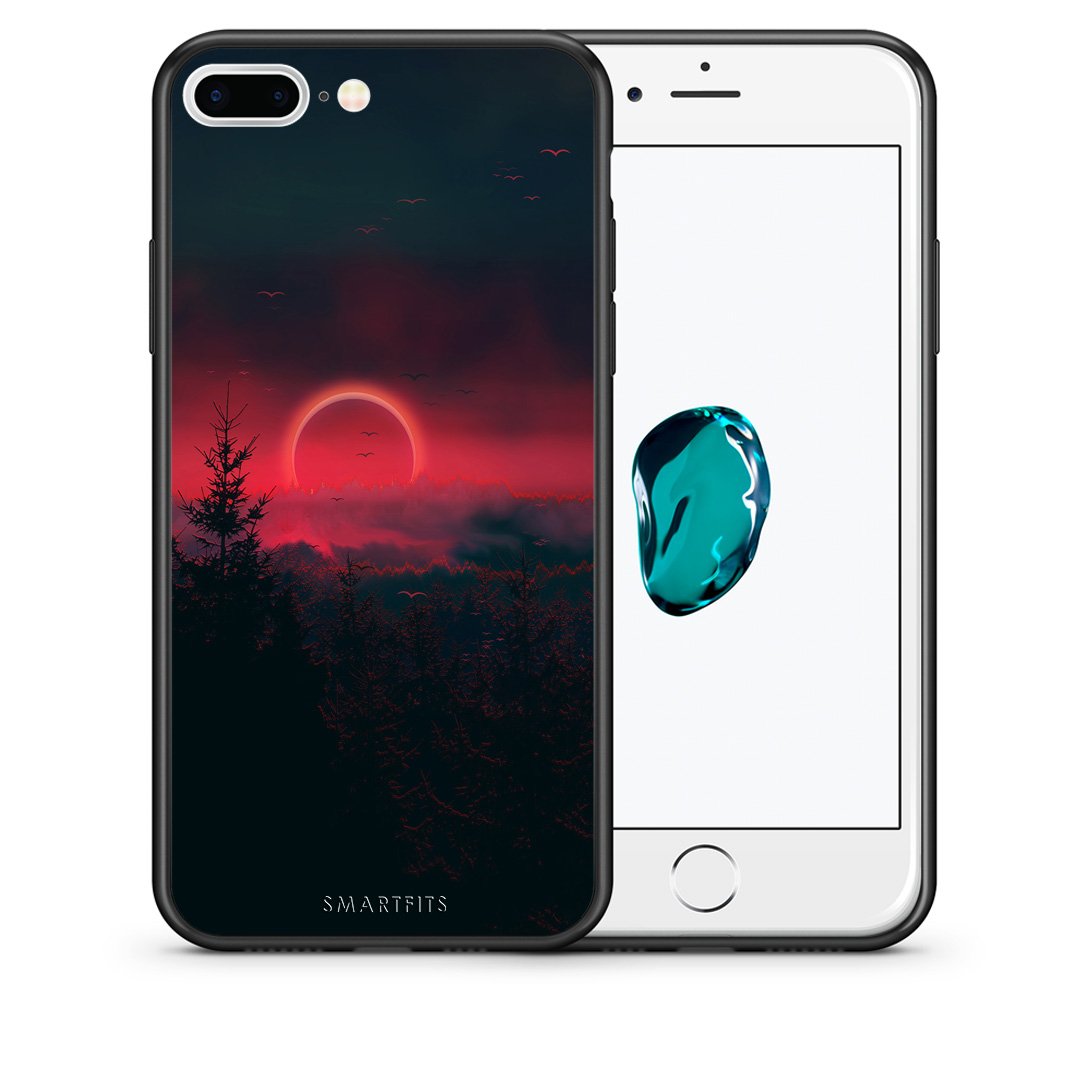 Θήκη iPhone 7 Plus/8 Plus Sunset Tropic από τη Smartfits με σχέδιο στο πίσω μέρος και μαύρο περίβλημα | iPhone 7 Plus/8 Plus Sunset Tropic case with colorful back and black bezels