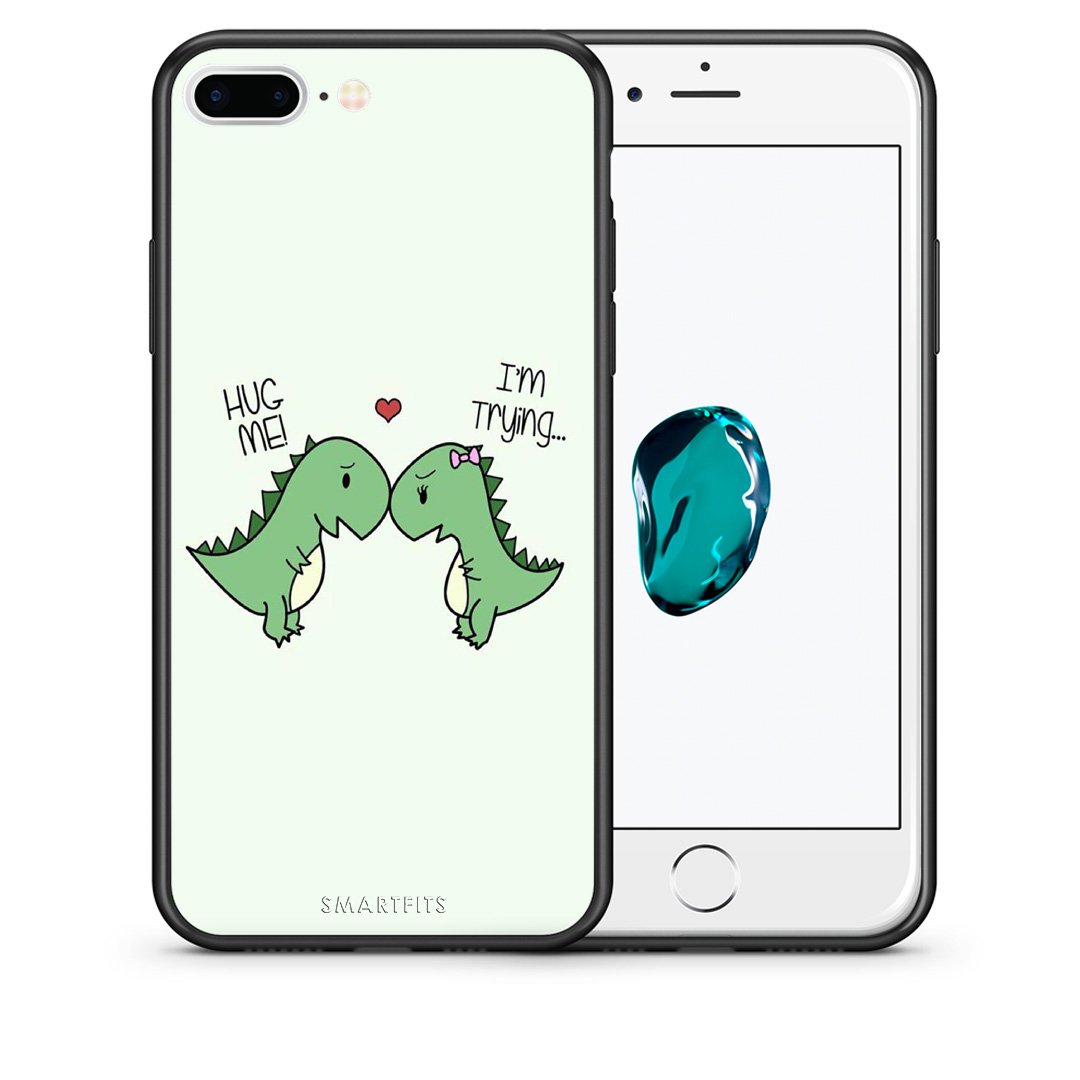 Θήκη iPhone 7 Plus/8 Plus Rex Valentine από τη Smartfits με σχέδιο στο πίσω μέρος και μαύρο περίβλημα | iPhone 7 Plus/8 Plus Rex Valentine case with colorful back and black bezels