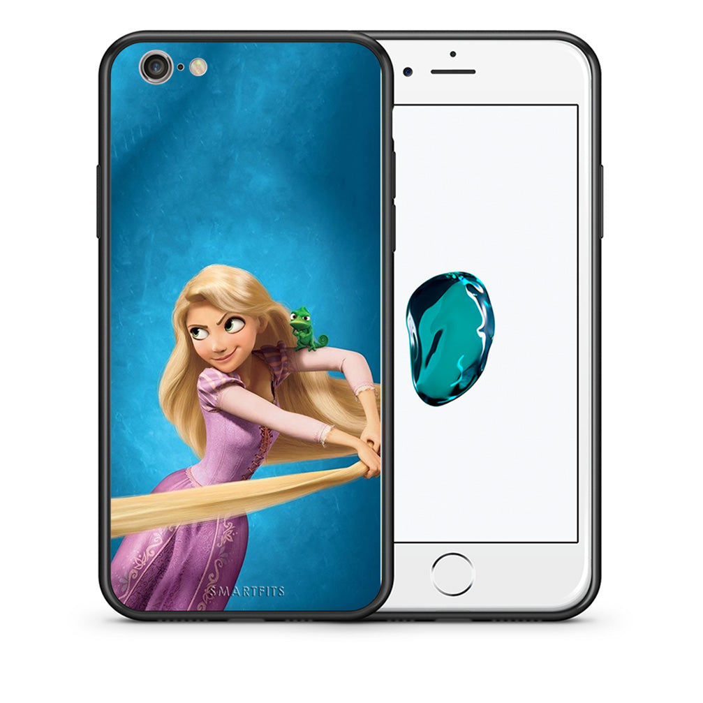 Θήκη Αγίου Βαλεντίνου iPhone 6 Plus / 6s Plus Tangled 2 από τη Smartfits με σχέδιο στο πίσω μέρος και μαύρο περίβλημα | iPhone 6 Plus / 6s Plus Tangled 2 case with colorful back and black bezels