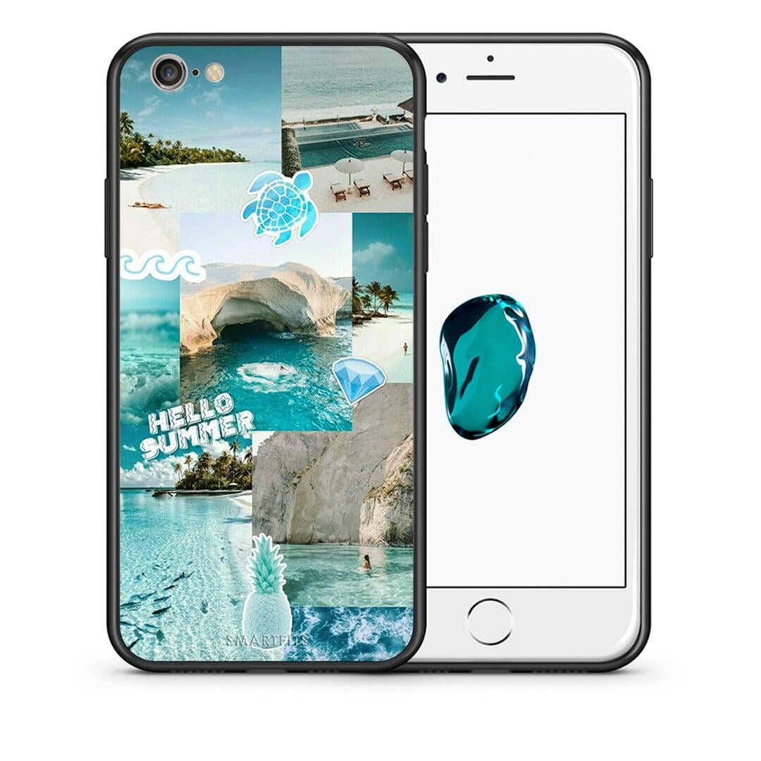 Θήκη iPhone 7 / 8 / SE 2020 Aesthetic Summer από τη Smartfits με σχέδιο στο πίσω μέρος και μαύρο περίβλημα | iPhone 7 / 8 / SE 2020 Aesthetic Summer case with colorful back and black bezels