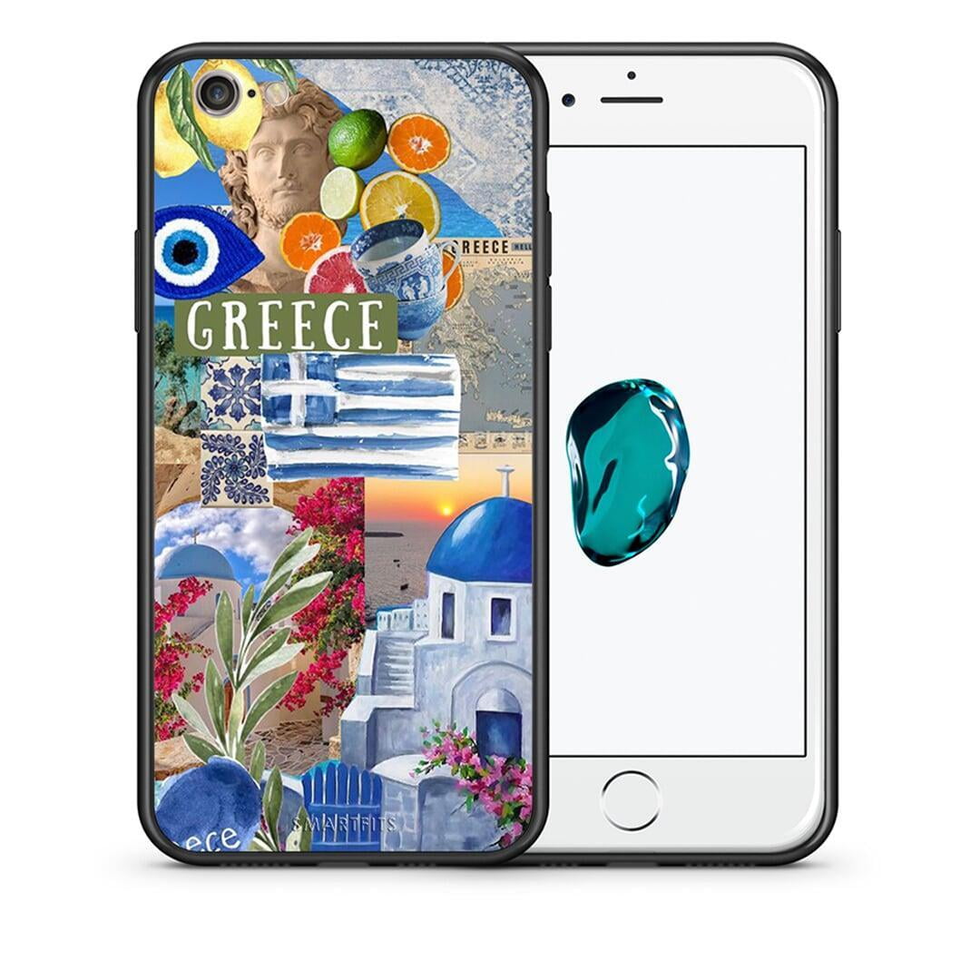 Θήκη iPhone 6 / 6s All Greek από τη Smartfits με σχέδιο στο πίσω μέρος και μαύρο περίβλημα | iPhone 6 / 6s All Greek case with colorful back and black bezels