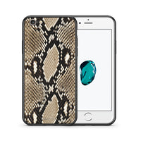 Thumbnail for Θήκη iPhone 7/8/SE 2020 Fashion Snake Animal από τη Smartfits με σχέδιο στο πίσω μέρος και μαύρο περίβλημα | iPhone 7/8/SE 2020 Fashion Snake Animal case with colorful back and black bezels
