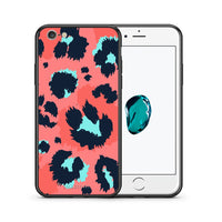 Thumbnail for Θήκη iPhone 6/6s Pink Leopard Animal από τη Smartfits με σχέδιο στο πίσω μέρος και μαύρο περίβλημα | iPhone 6/6s Pink Leopard Animal case with colorful back and black bezels