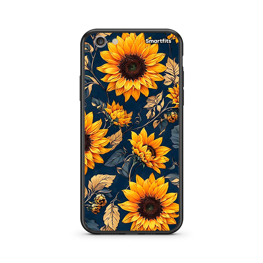 iphone 6 plus 6s plus Autumn Sunflowers Θήκη από τη Smartfits με σχέδιο στο πίσω μέρος και μαύρο περίβλημα | Smartphone case with colorful back and black bezels by Smartfits