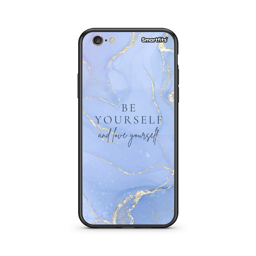 iphone 6 6s Be Yourself θήκη από τη Smartfits με σχέδιο στο πίσω μέρος και μαύρο περίβλημα | Smartphone case with colorful back and black bezels by Smartfits