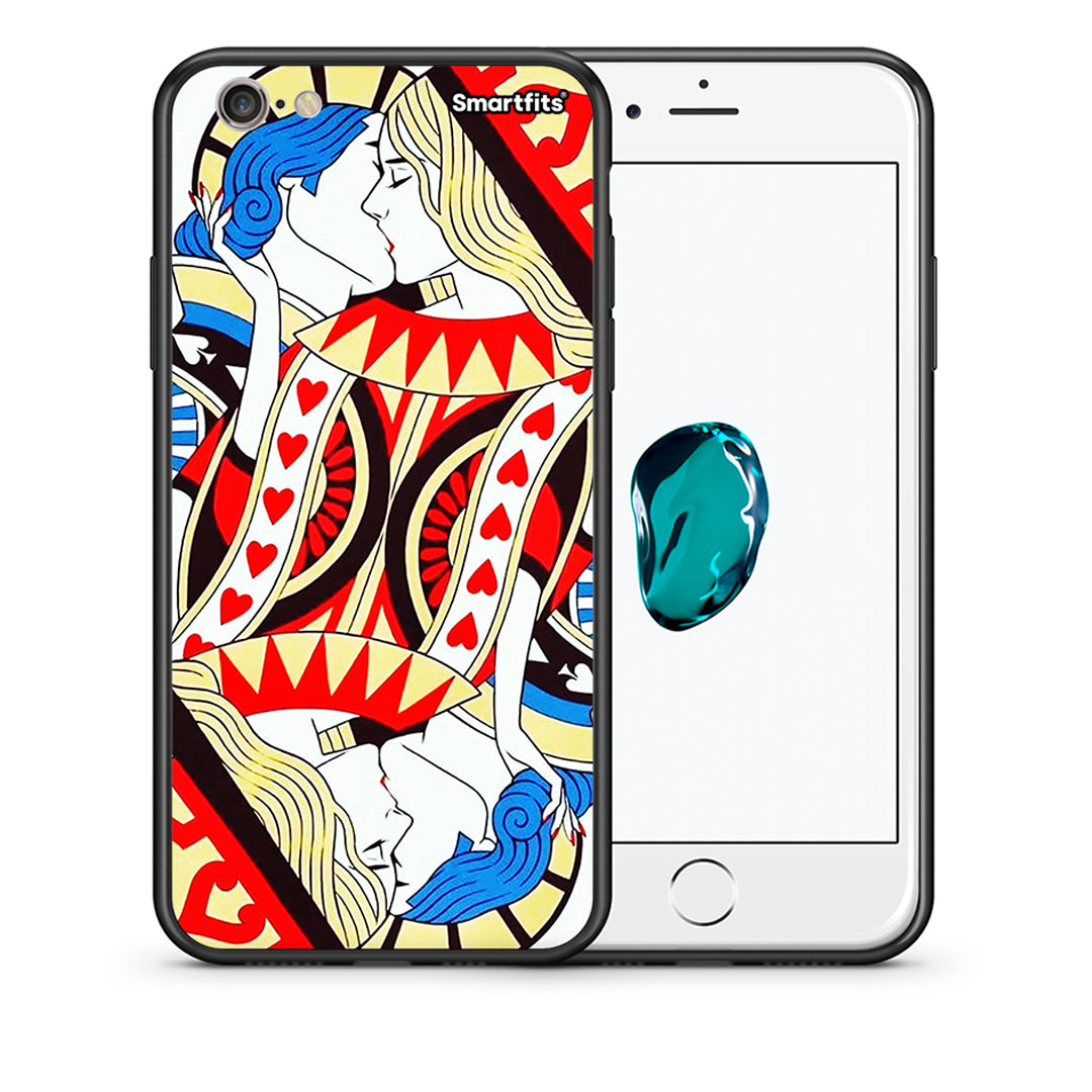 Θήκη iPhone 7/8/SE 2020 Card Love από τη Smartfits με σχέδιο στο πίσω μέρος και μαύρο περίβλημα | iPhone 7/8/SE 2020 Card Love case with colorful back and black bezels