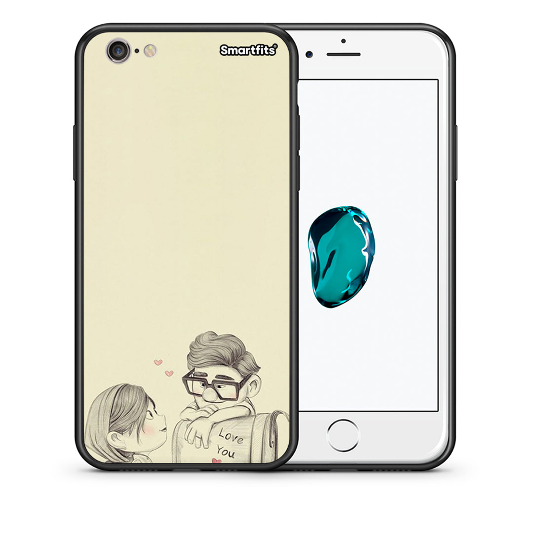 Θήκη iPhone 6 Plus/6s Plus Carl And Ellie από τη Smartfits με σχέδιο στο πίσω μέρος και μαύρο περίβλημα | iPhone 6 Plus/6s Plus Carl And Ellie case with colorful back and black bezels