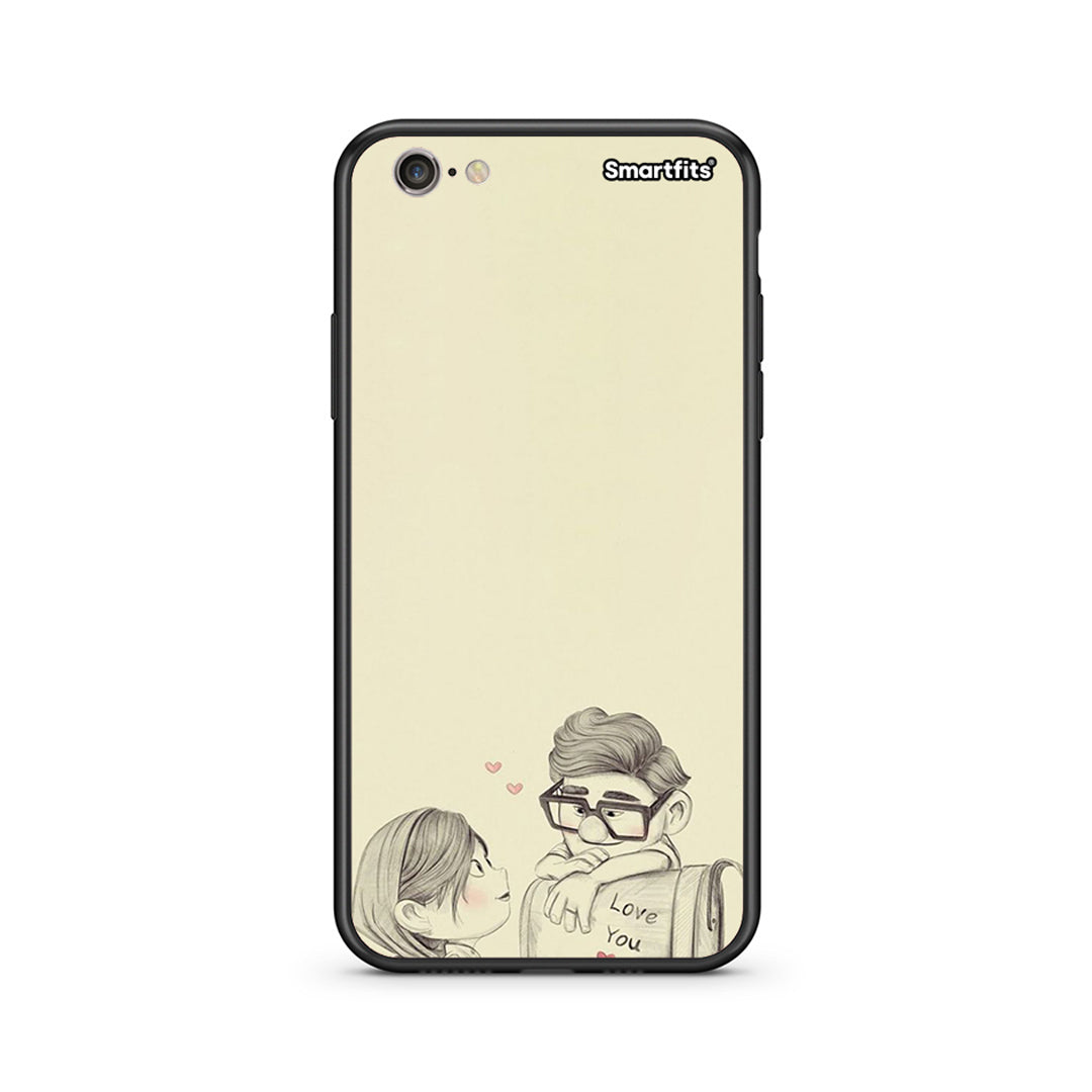 iPhone 7/8 Carl And Ellie θήκη από τη Smartfits με σχέδιο στο πίσω μέρος και μαύρο περίβλημα | Smartphone case with colorful back and black bezels by Smartfits