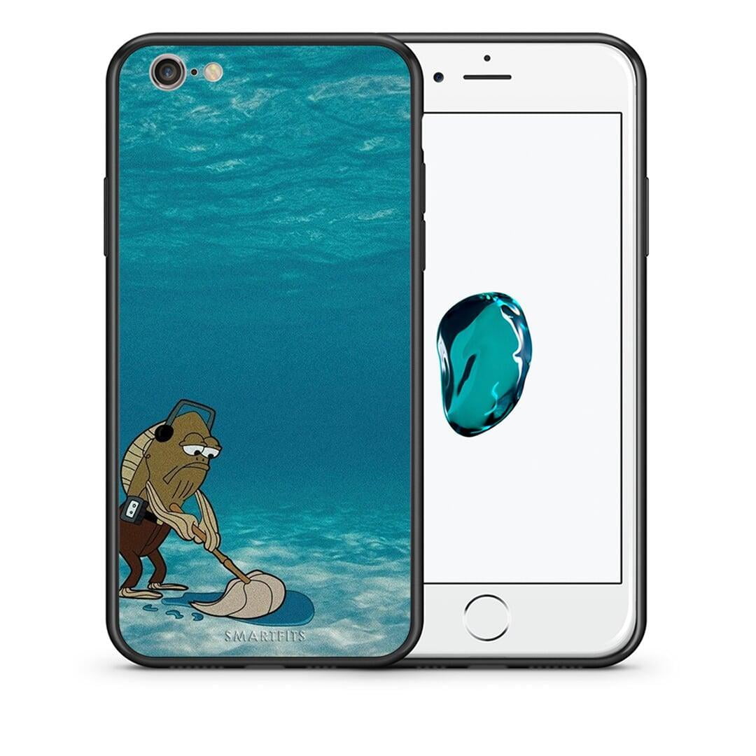 Θήκη iPhone 7 / 8 / SE 2020 Clean The Ocean από τη Smartfits με σχέδιο στο πίσω μέρος και μαύρο περίβλημα | iPhone 7 / 8 / SE 2020 Clean The Ocean case with colorful back and black bezels