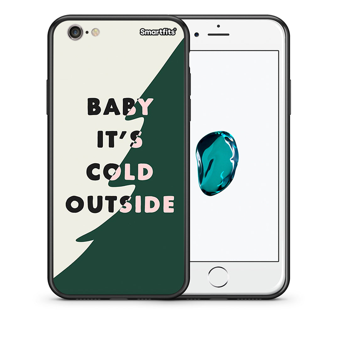 Θήκη iPhone 7/8/SE 2020 Cold Outside από τη Smartfits με σχέδιο στο πίσω μέρος και μαύρο περίβλημα | iPhone 7/8/SE 2020 Cold Outside case with colorful back and black bezels