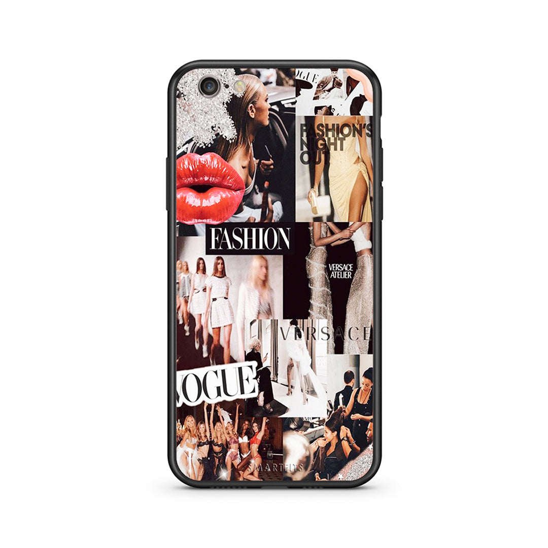 iphone 6 6s Collage Fashion Θήκη Αγίου Βαλεντίνου από τη Smartfits με σχέδιο στο πίσω μέρος και μαύρο περίβλημα | Smartphone case with colorful back and black bezels by Smartfits