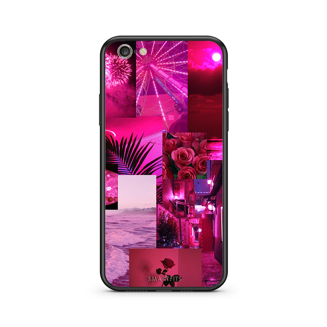 iphone 6 plus 6s plus Collage Red Roses Θήκη Αγίου Βαλεντίνου από τη Smartfits με σχέδιο στο πίσω μέρος και μαύρο περίβλημα | Smartphone case with colorful back and black bezels by Smartfits