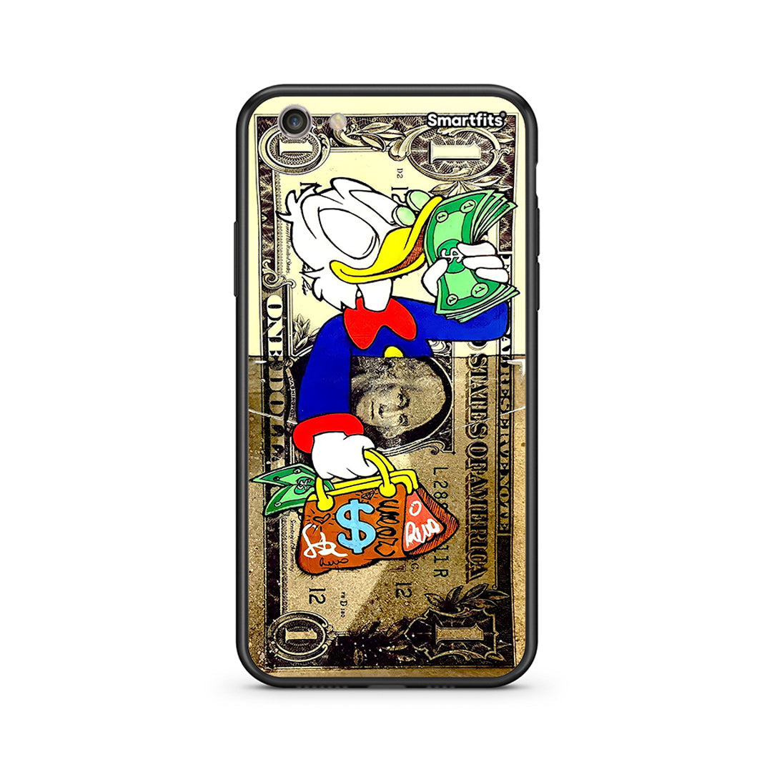 iphone 6 6s Duck Money Θήκη από τη Smartfits με σχέδιο στο πίσω μέρος και μαύρο περίβλημα | Smartphone case with colorful back and black bezels by Smartfits