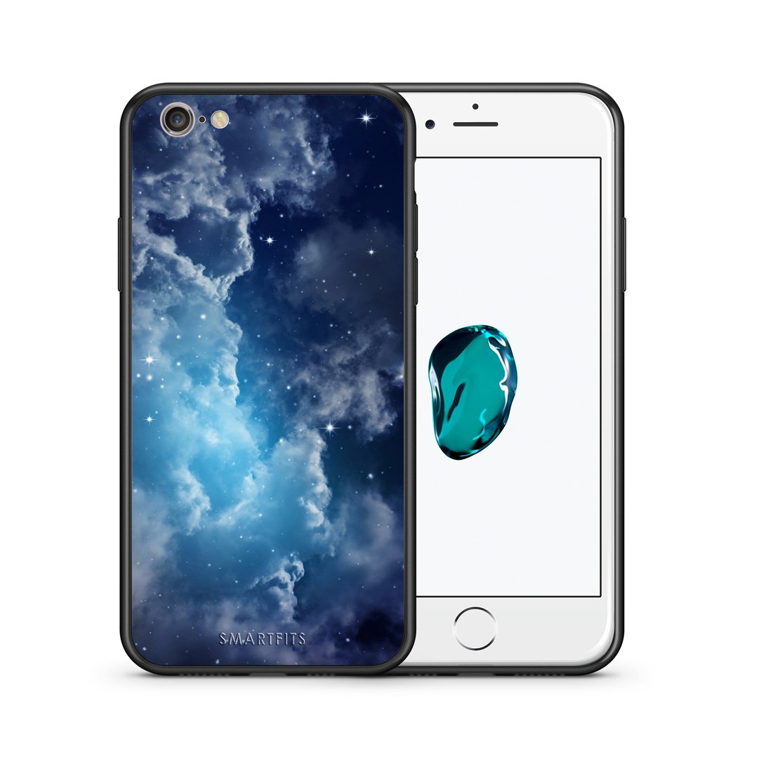 Θήκη iPhone 7/8/SE 2020 Blue Sky Galaxy από τη Smartfits με σχέδιο στο πίσω μέρος και μαύρο περίβλημα | iPhone 7/8/SE 2020 Blue Sky Galaxy case with colorful back and black bezels