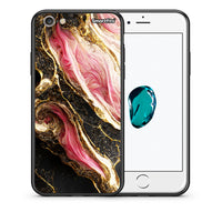 Thumbnail for Θήκη iPhone 6/6s Glamorous Pink Marble από τη Smartfits με σχέδιο στο πίσω μέρος και μαύρο περίβλημα | iPhone 6/6s Glamorous Pink Marble case with colorful back and black bezels