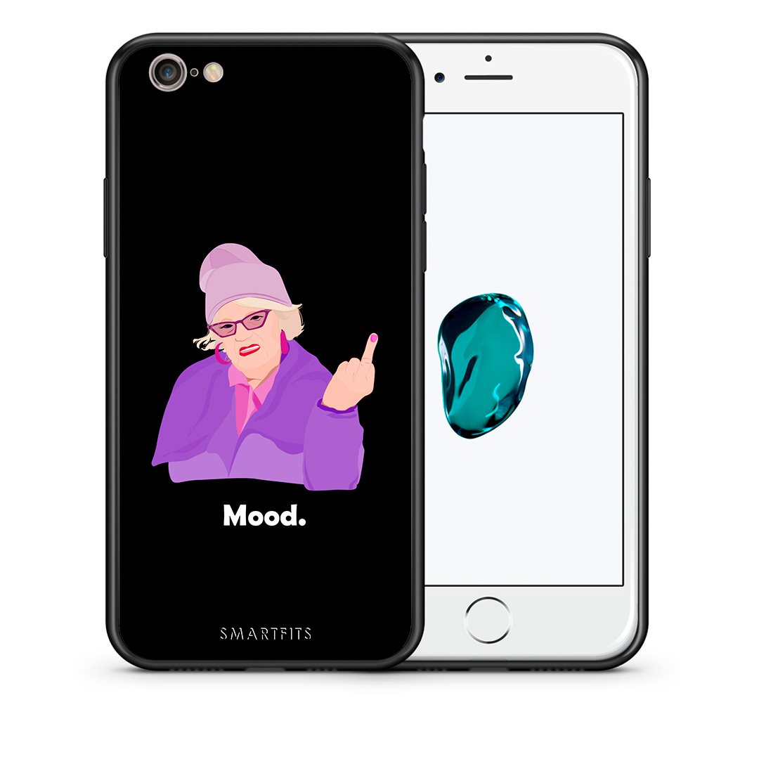 Θήκη iPhone 6 Plus/6s Plus Grandma Mood Black από τη Smartfits με σχέδιο στο πίσω μέρος και μαύρο περίβλημα | iPhone 6 Plus/6s Plus Grandma Mood Black case with colorful back and black bezels