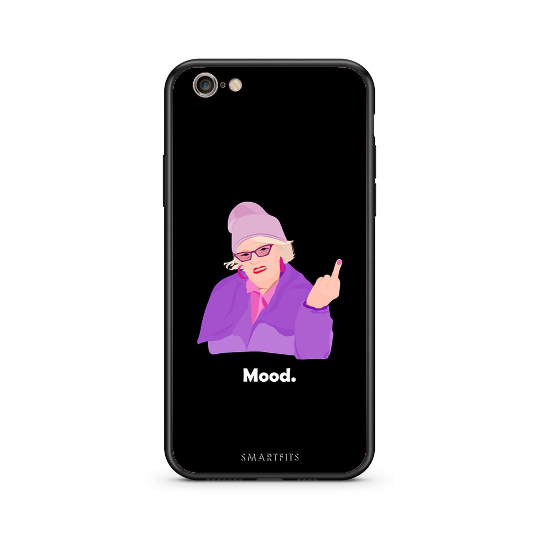 iphone 6 plus 6s plus Grandma Mood Black θήκη από τη Smartfits με σχέδιο στο πίσω μέρος και μαύρο περίβλημα | Smartphone case with colorful back and black bezels by Smartfits