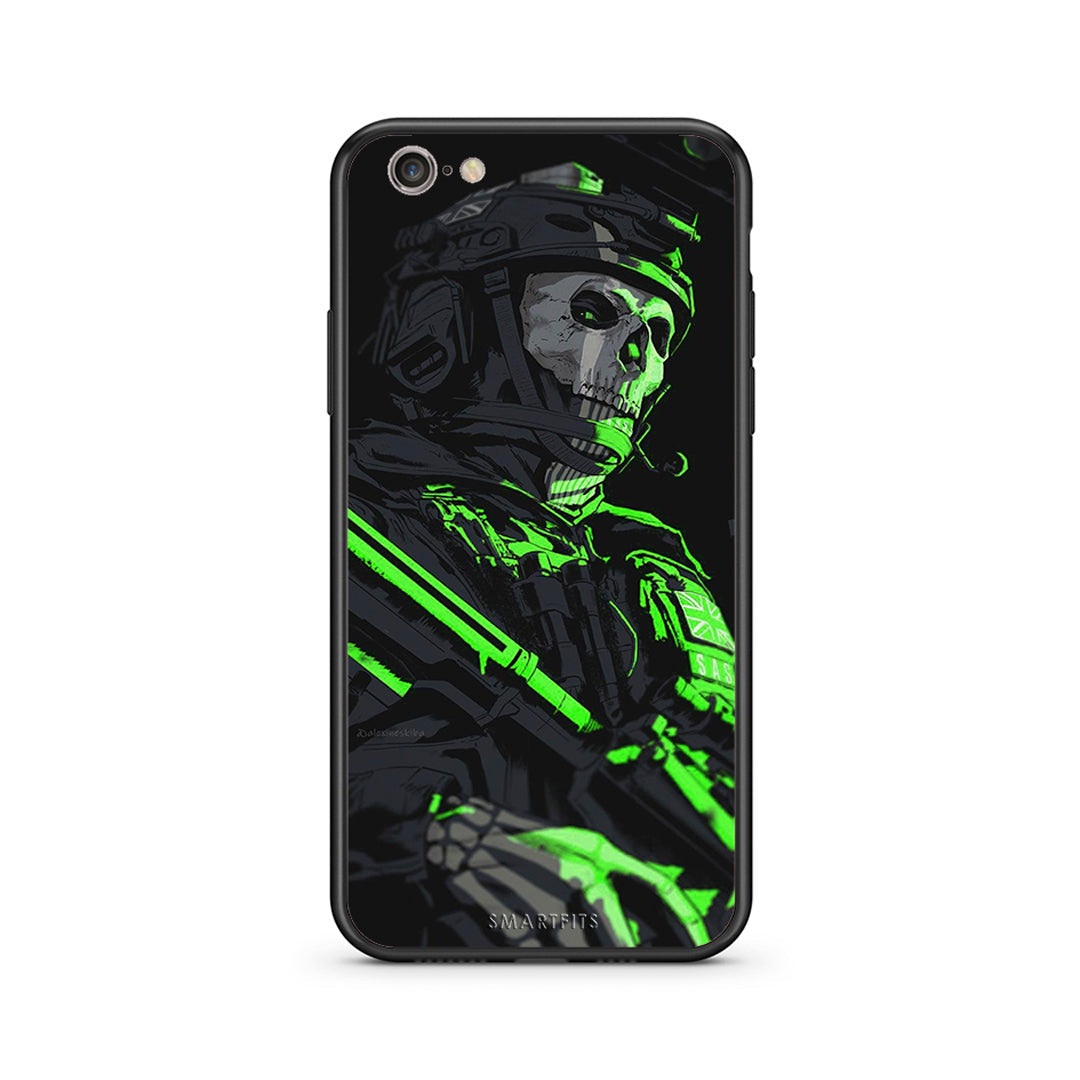 iphone 6 plus 6s plus Green Soldier Θήκη Αγίου Βαλεντίνου από τη Smartfits με σχέδιο στο πίσω μέρος και μαύρο περίβλημα | Smartphone case with colorful back and black bezels by Smartfits