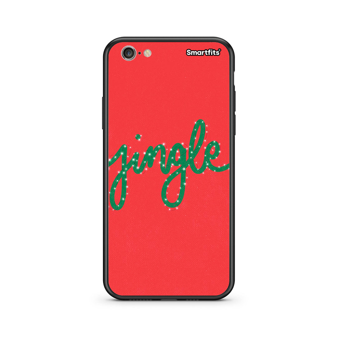 iPhone 7/8 Jingle Xmas θήκη από τη Smartfits με σχέδιο στο πίσω μέρος και μαύρο περίβλημα | Smartphone case with colorful back and black bezels by Smartfits