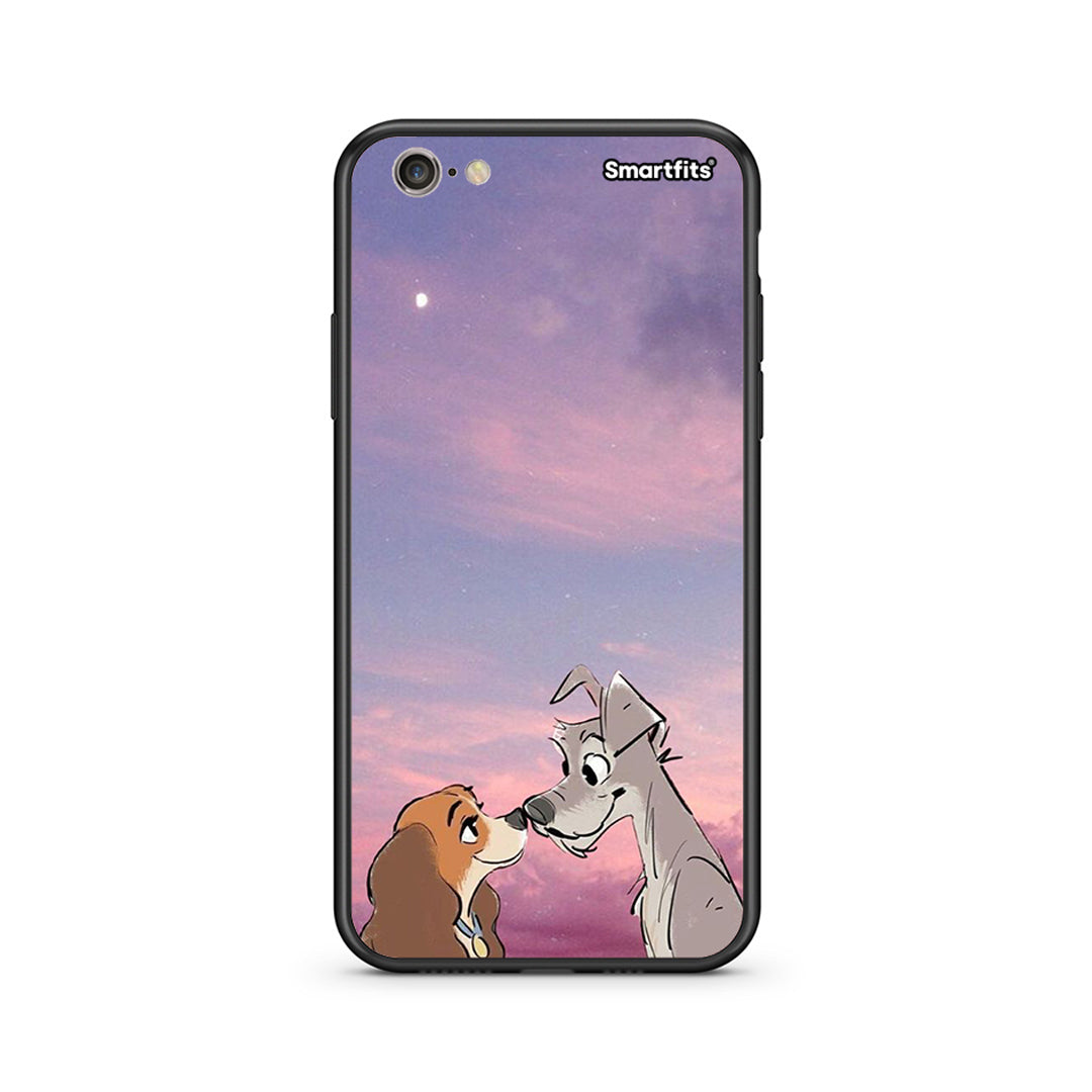 iPhone 7/8 Lady And Tramp θήκη από τη Smartfits με σχέδιο στο πίσω μέρος και μαύρο περίβλημα | Smartphone case with colorful back and black bezels by Smartfits