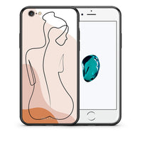 Thumbnail for Θήκη iPhone 7/8/SE 2020 LineArt Woman από τη Smartfits με σχέδιο στο πίσω μέρος και μαύρο περίβλημα | iPhone 7/8/SE 2020 LineArt Woman case with colorful back and black bezels