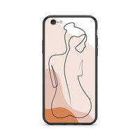Thumbnail for iphone 6 plus 6s plus LineArt Woman θήκη από τη Smartfits με σχέδιο στο πίσω μέρος και μαύρο περίβλημα | Smartphone case with colorful back and black bezels by Smartfits