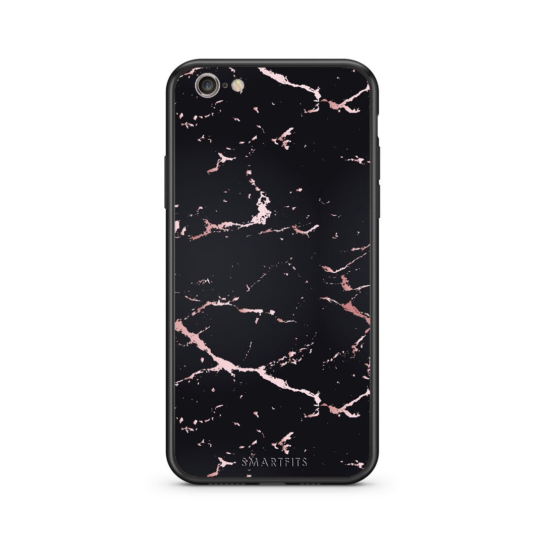 4 - iPhone 7/8 Black Rosegold Marble case, cover, bumper