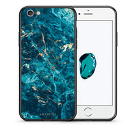 Thumbnail for Θήκη iPhone 6/6s Marble Blue από τη Smartfits με σχέδιο στο πίσω μέρος και μαύρο περίβλημα | iPhone 6/6s Marble Blue case with colorful back and black bezels