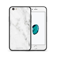 Thumbnail for Θήκη iPhone 6/6s White Marble από τη Smartfits με σχέδιο στο πίσω μέρος και μαύρο περίβλημα | iPhone 6/6s White Marble case with colorful back and black bezels