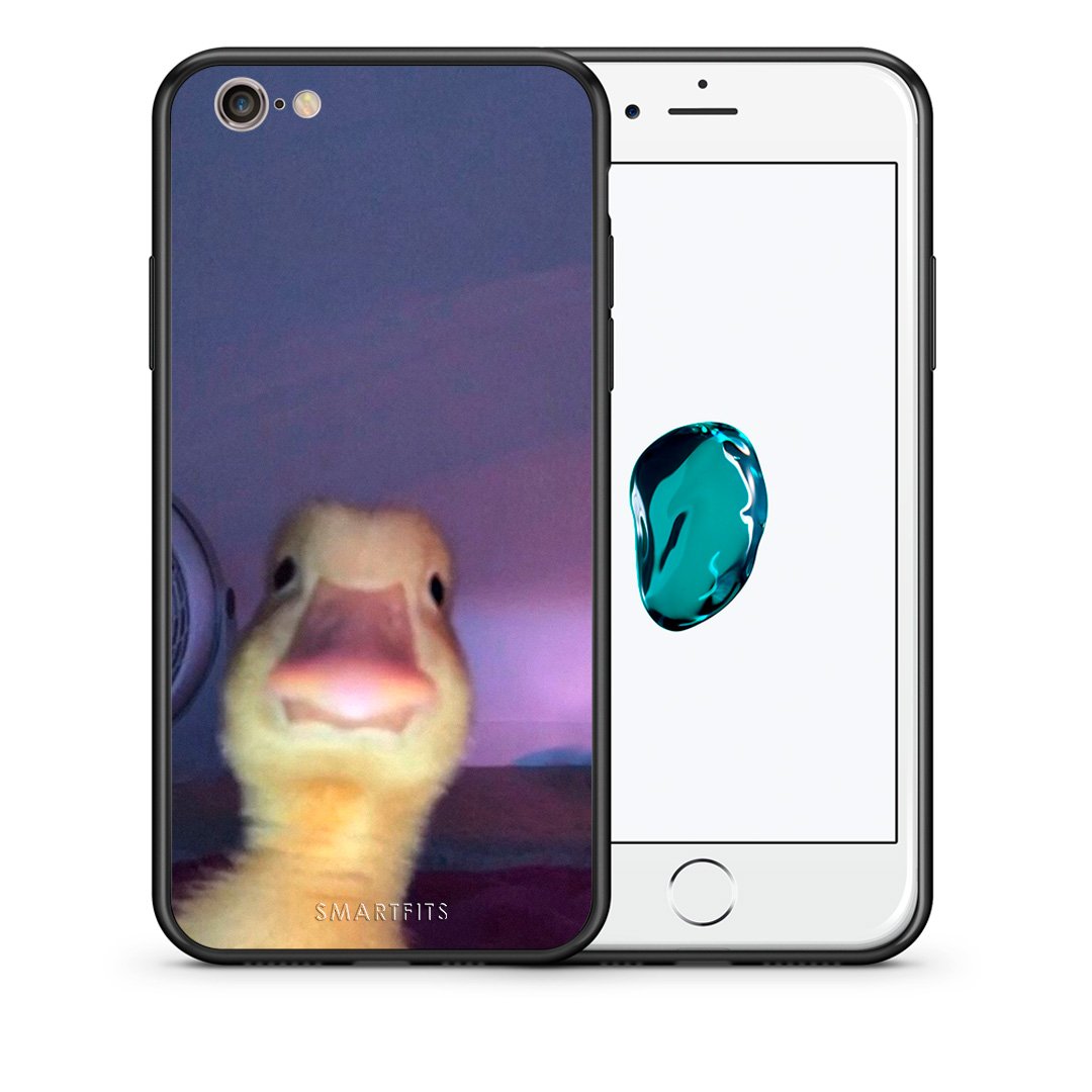 Θήκη iPhone 6/6s Meme Duck από τη Smartfits με σχέδιο στο πίσω μέρος και μαύρο περίβλημα | iPhone 6/6s Meme Duck case with colorful back and black bezels