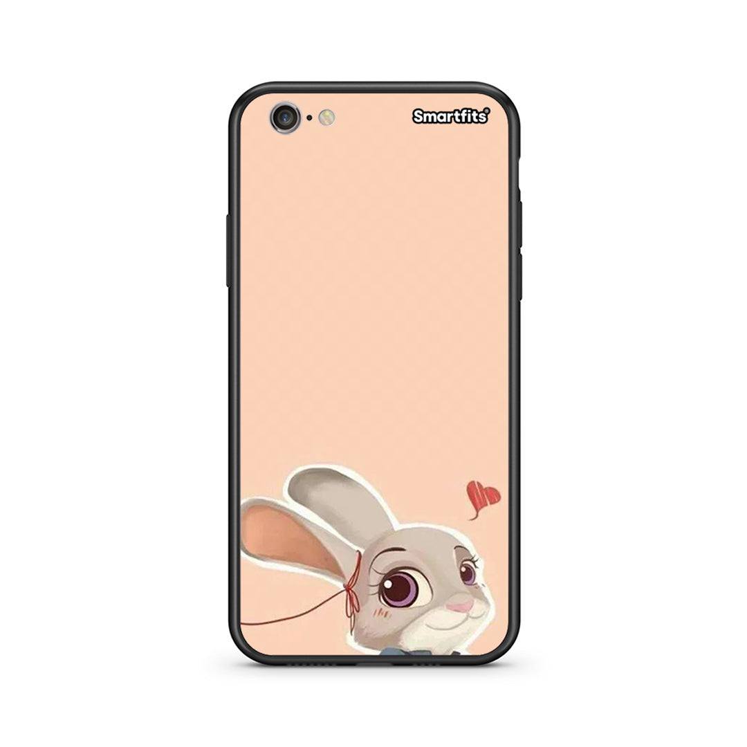 iphone 6 6s Nick Wilde And Judy Hopps Love 2 θήκη από τη Smartfits με σχέδιο στο πίσω μέρος και μαύρο περίβλημα | Smartphone case with colorful back and black bezels by Smartfits