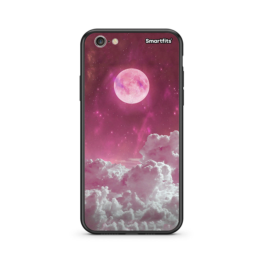 iphone 6 6s Pink Moon Θήκη από τη Smartfits με σχέδιο στο πίσω μέρος και μαύρο περίβλημα | Smartphone case with colorful back and black bezels by Smartfits